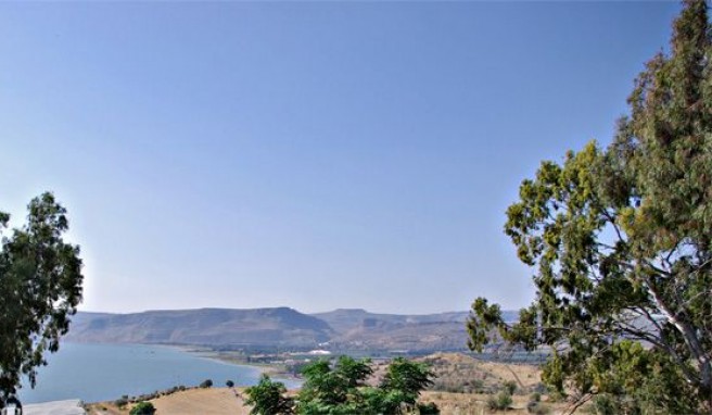 See Genezareth und der Berg der Seligpreisungen in Galilea, Israel