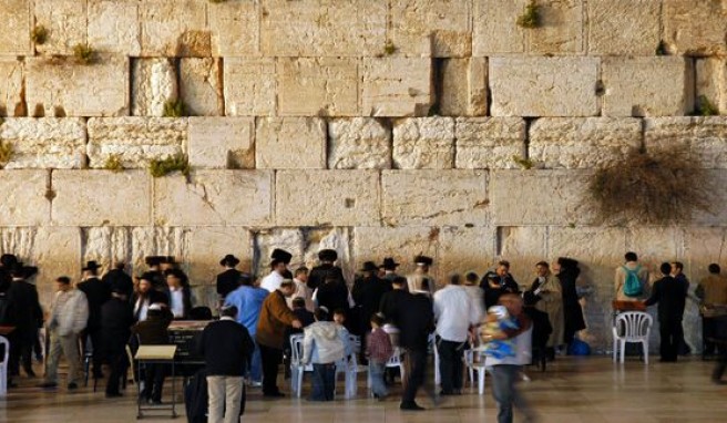 Die Klagemauer, jüdisches Heiligtum in Jerusalem, Israel