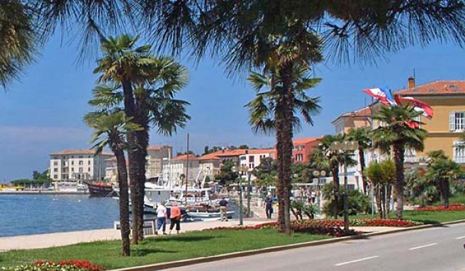 Porec, eine der schönsten Hafenstädte Istriens in Kroatien