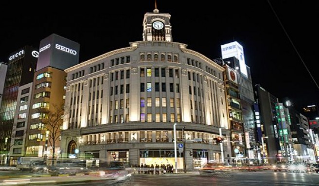 Shoppingmeile Ginza in Tokio, Japan