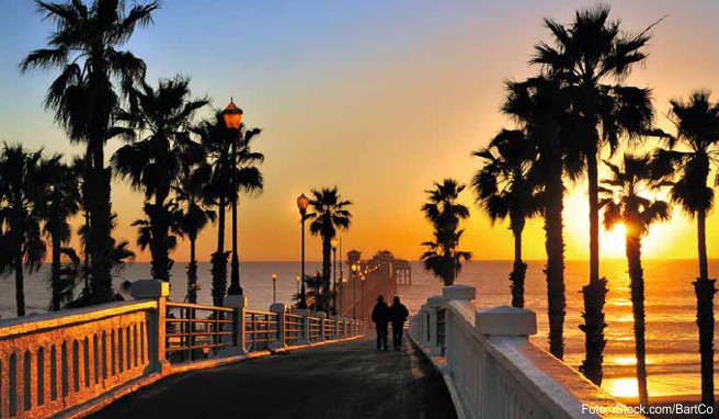 Mit 596 Metern ist der Oceanside Pier in San Diego der längste Pier an der Westküste der USA in Kalifornien