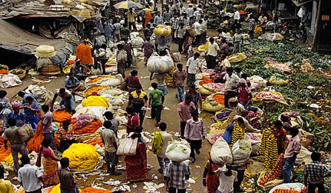 Reisen nach Kalkutta zeigen auch Indiens bunte Märkte