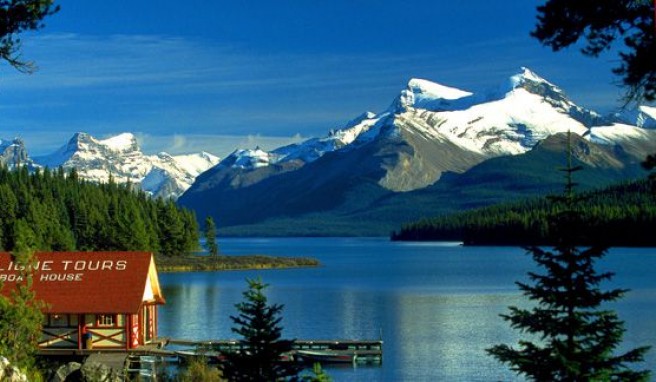 Natur pur am Maligne Lake im Jasper Nationalpark, Kanada