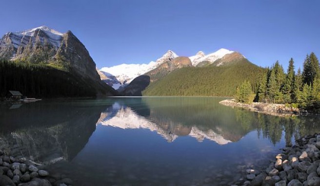 Am Lake Louise im Banff Nationalpark in Kanada