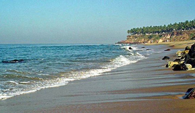 Strand von Varkala##Foto: wikimedia.org, Pratheepps Strand von Varkala