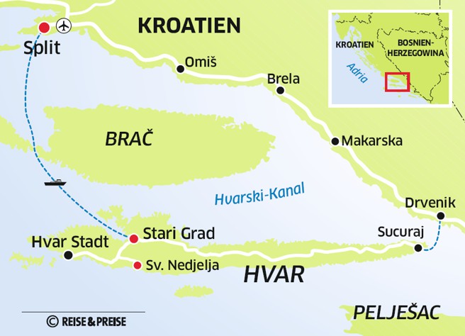 Landkarte Kroatien, Foto: rp Landkarte Kroatien