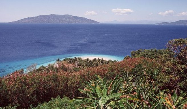 Blick von Nosy Tanekely, Nosy Be und Umgebung