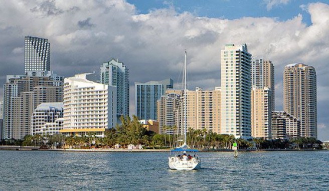 Die Skyline von Miami, Florida, USA
