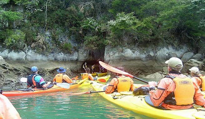 Kajaktouren im Abel Tasman Nationalpark in Neuseeland