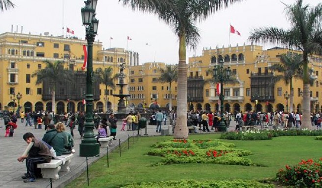 Im Zentrum von Lima, der Hauptstadt von Peru, Plaza de Armas