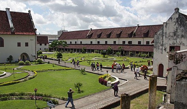 Makassar, niederländische Kolonialbauten von Fort Rotterdam, Indonesien