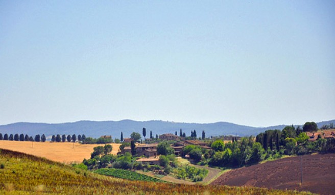 Toskana-Landschaften genießen auf Reisen nach Italien