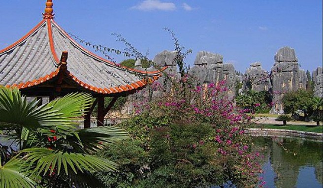 Am Steinwald Shilin in Kunming, China