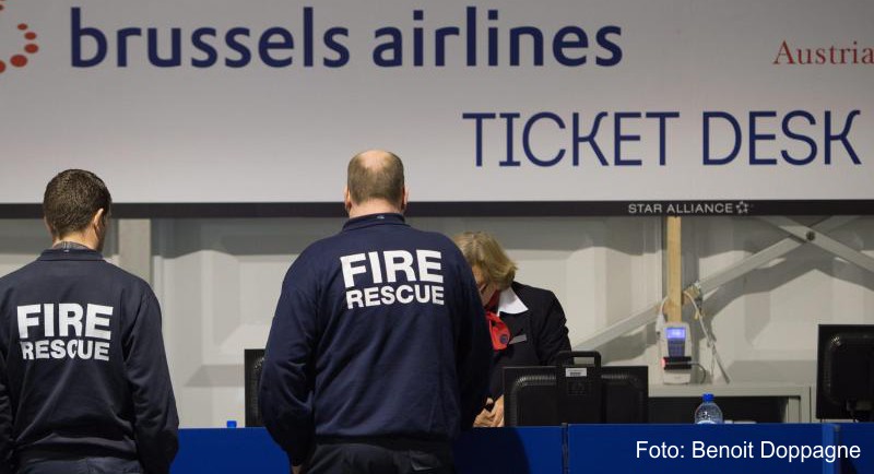 Am Flughafen Zaventem in Brüssel wird langsam der Flugverkehr wieder aufgenommen