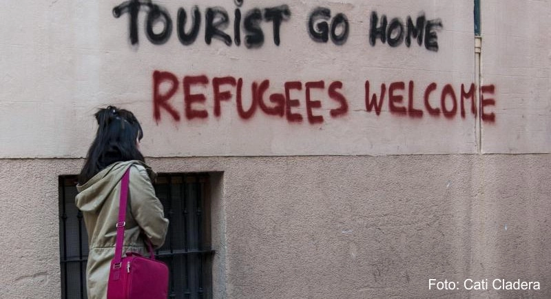 »Tourist go home«: Protest-Graffiti auf Mallorca