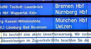 Das Orkantief »Xaver« beeinträchtigt den Reiseverkehr. Bahnkunden haben Erstattungsansprüche bei Ausfällen oder großer Verspätung