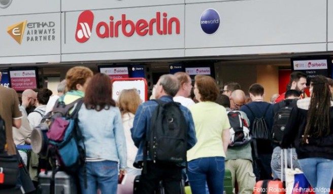 Schlechte Zeiten für Air-Berlin-Reisende: Die insolvente Airline hat viele Flüge annulliert