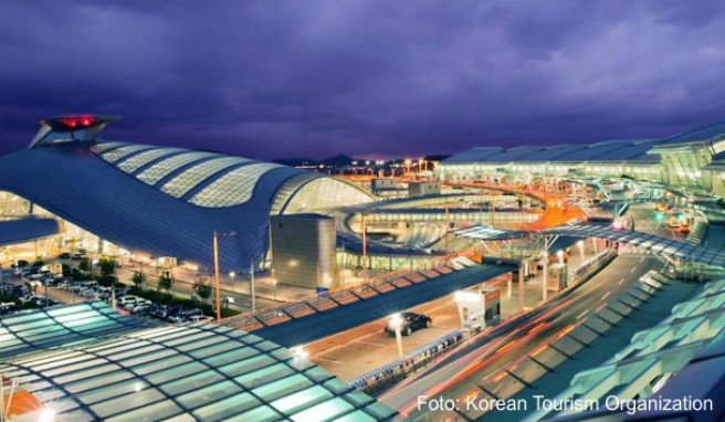 Futuristisches Design: In Seoul-Incheon stimmen auch die Abläufe in den Terminals - der Flughafen der südkoreanischen Hauptstadt zählt zu den Besten der Welt