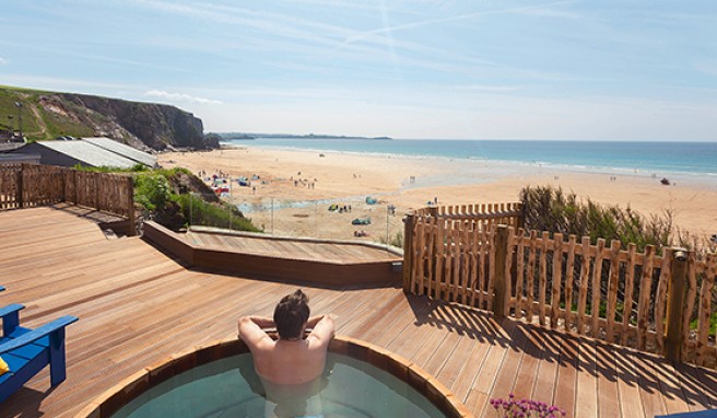 Grandioser könnte eine Lage kaum sein! Das »Watergate Bay Hotel« liegt mitten in den Dünen von Newquay##Foto: Watergate Bay Hotel - Cornwall Grandioser könnte eine Lage kaum sein! Das »Watergate Bay Hotel« liegt mitten in den Dünen von Newquay