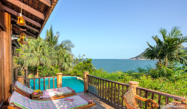 Einige der Zimmer des »Santhiya Resort & Spa« auf Koh Phangan haben einen privaten Pool