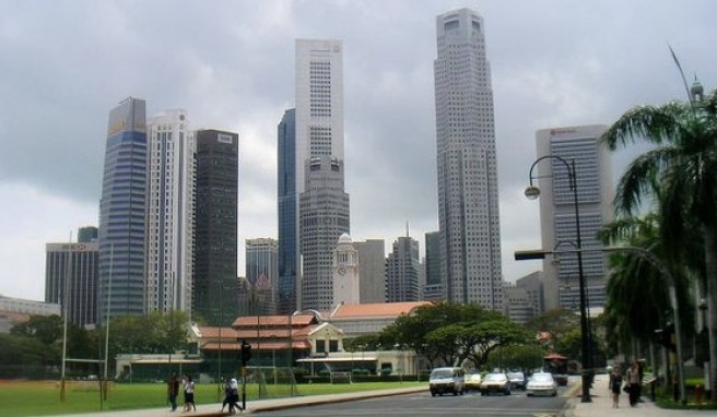 Blick auf die Skyline in Singapur.##Foto: Viajar24h.com/www.flickr.com Blick auf die Skyline in Singapur.