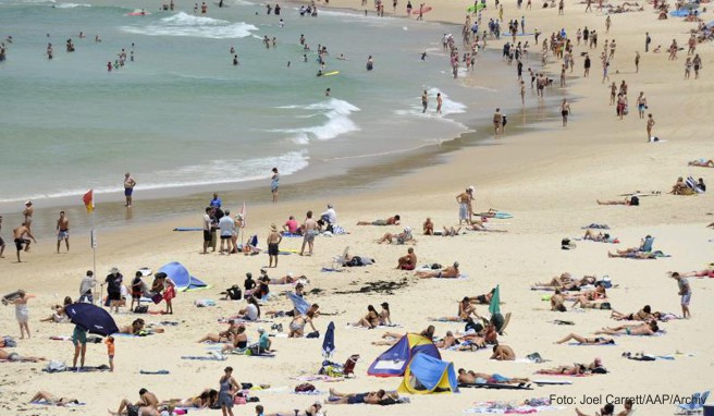 Der Bondi Beach in Sydney ist vorübergehend gesperrt. Ein angeschwemmter Walkadaver könnte Haie anlocken
