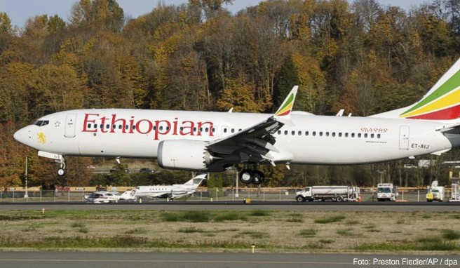Eine Boeing 737 Max 8 von Ethiopian Airlines Eine Boeing 737 Max 8 von Ethiopian Airlines