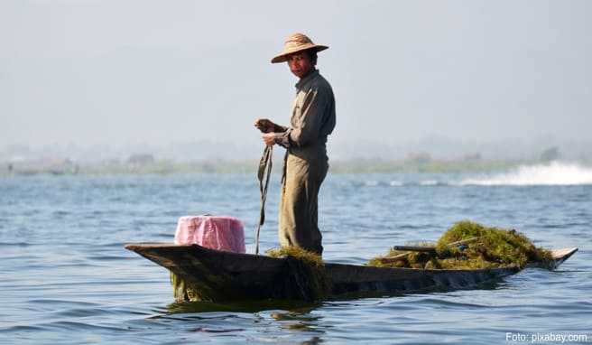 Ein Fischer auf dem Inle-See