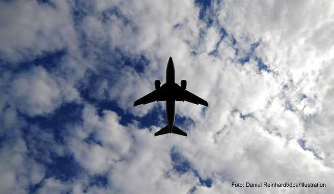 Im Landeanflug auf den Flughafen in Frankfurt am Main