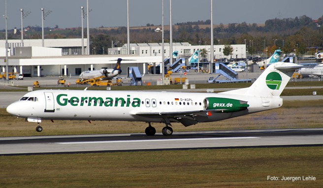 Germania  Airline hat für Fluggäste eine App eingerichtet