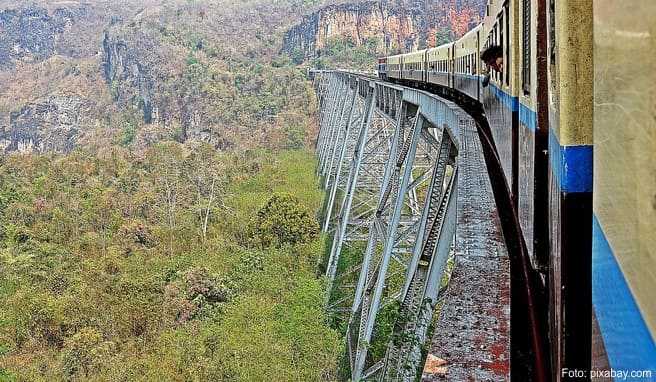 Nur für Schwindelfreie: Die Überquerung des Gokteik-Viadukts aus dem Jahr 1900 ist der Höhepunkt der Fahrt von Mandalay ins Shan-Hochland