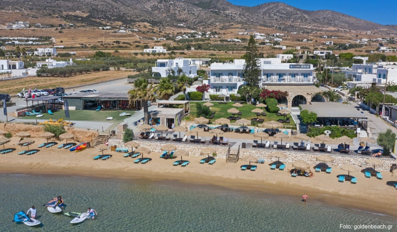 Das Hotel »Golden Beach« auf der Insel Páros