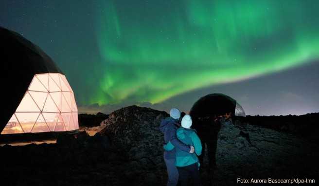 Island-Reise  Nordlichter aus einer gläsernen Kuppel beobachten