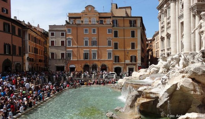 Italien-Reise  Ärger über Rom-Besucher im Brunnen