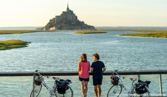 Der Küstenradweg Vélomaritime führt auch am Mont-Saint-Michel vorbei