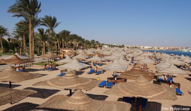 Relaxen am Roten Meer: Die Nachfrage nach Ägypten ist bei Neckermann und Thomas Cook stark gestiegen - hier der Strand in der Makadi Bucht