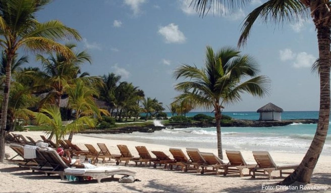 Strand in Punta Cana in der Dominikanischen Republik: Für Pauschalreisen in die Karibik haben viele Veranstalter zum kommenden Winter die Preise gesenkt Strand in Punta Cana in der Dominikanischen Republik: Für Pauschalreisen in die Karibik haben viele Veranstalter zum kommenden Winter die Preise gesenkt