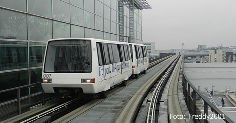 Frankfurt  Sky-Line-Bahn am Flughafen fährt eingeschränkt