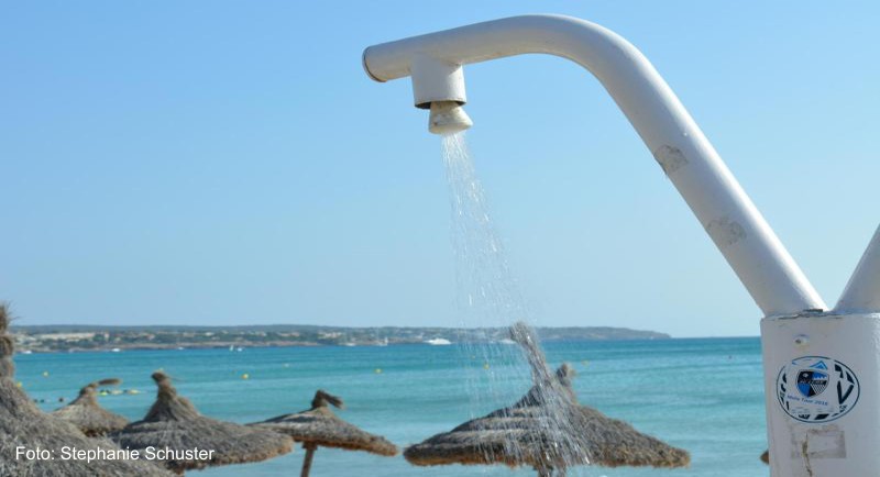 Wasserknappheit Auf Mallorca werden Strandduschen abgestellt