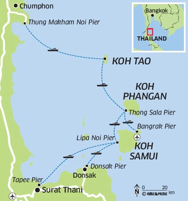 ThailandUrlaub Koh Samui, Koh Phangan und Koh Tao