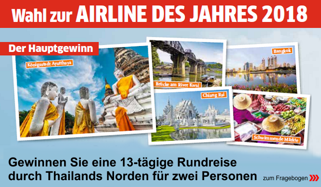 Mitmachen Wahl zur Airline des Jahres 2018
