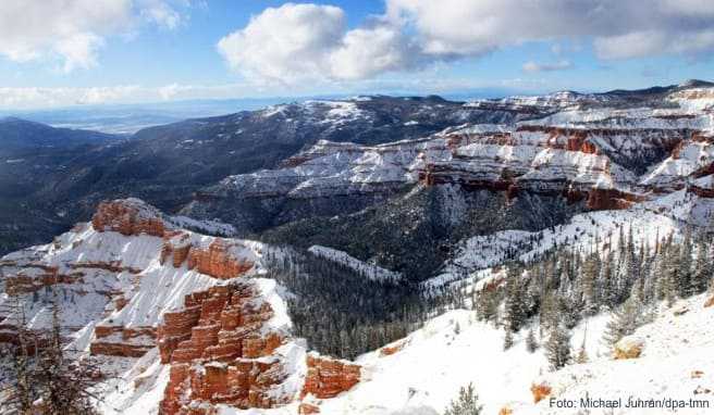 USA-Reise Verschneite Canyons in Utah - ein Wintermärchen